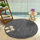 Tapet rrumbullak Strado Round Shaggy Rug, 120x120 cm, gri e errët