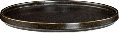 Pjatë e sheshtë Verlo Iron, 21cm, porcelan, kafe e errët