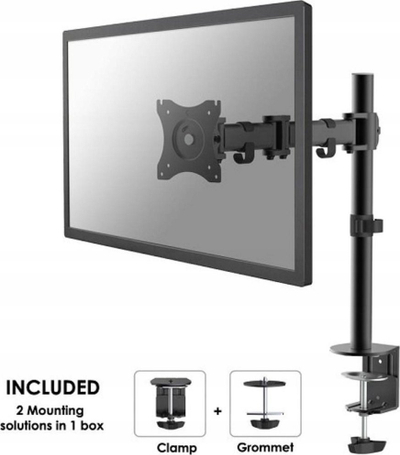 Mbajtëse tavoline monitori Neomounts NM-D135BLACK, 10-30", krah fleksibël, e zezë