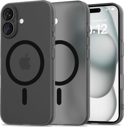 Mbulesë telefoni Tech-Protect Magslim MagSafe për iPhone 16, mat, e zezë