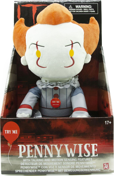Lodër pelushi YuMe Toys Pennywise, 30 cm, me tinguj, gri