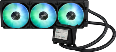 Sistem ftohës me lëng për procesor ASUS ROG Ryuo III 360 ARGB LCD, 360mm, ARGB, i zi