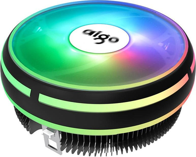 Ftohës procesori Aigo Lair, 125mm, LED RGB, i zi