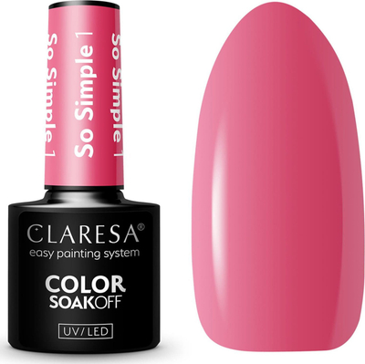 Llakk xhel për thonj Claresa SoakOff Color So Simple Shade 1, UV LED, 5 g