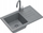 Set lavamani QUADRON BEN 111 me rubinet KATE, granit, 70x44x17.5 cm, gri