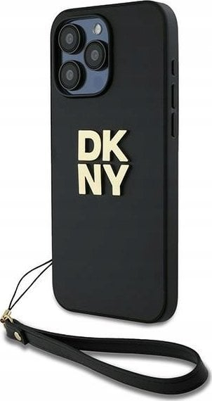 Mbrojtëse telefoni DKNY DKHCP16LPBSWSK, për iPhone 16 Pro 6.3", me rrip dore, e zezë