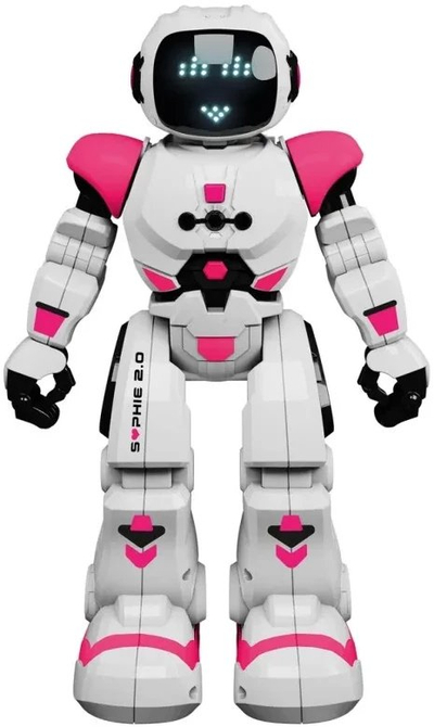 Lodër robot Xtrem Bots Sophie 2.0, me pult, fytyrë LED, e bardhë me rozë