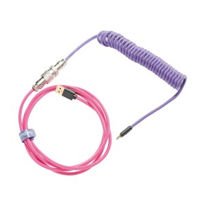 Kabllo Ducky USB-A në USB-C, 1.8m, vjollcë/rozë