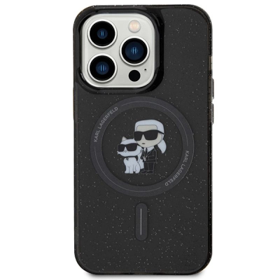 Kallëp telefoni Karl Lagerfeld KLHMP15LHGKCNOK, për iPhone 15 Pro 6.1", MagSafe, i zi
