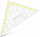 Trekëndësh gjeometrik Aristo TZ Triangle, 225 mm, pleksigllas transparent