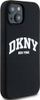 Mbulesë telefoni DKNY Liquid Silicone Arch Logo MagSafe për iPhone 15 Plus, silikon i lëmuar, MagSafe, e zezë