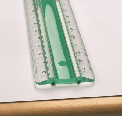 Rigë plastike Hamelin Linex Super Ruler, 40 cm, transparente, jeshile