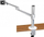 Крака за монитор Spire Arm Basic, 27", монтажа на маса, сребрено-бел