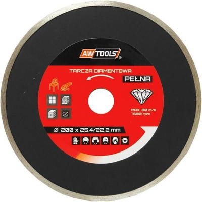 Дијамантски диск AWTools AW44180, 180mm, дупка 25.4mm, сребрен