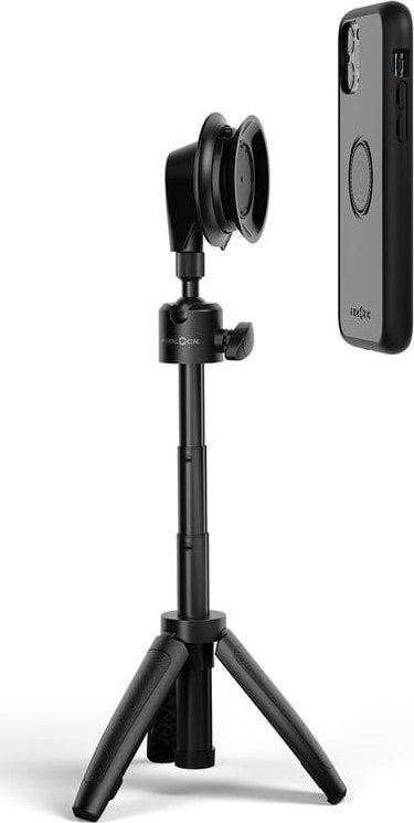 Tripod i vogël me selfie stick Fidlock VACUUM Mini Tripod Base, krah teleskopik, i zi