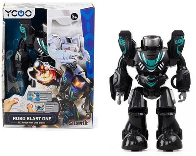 Robot lodrash me telekomandë Robo Blast One, 26 cm, me shigjetë, i zi