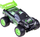 Makine lodër me telekomandë Cross Country RC0488, timon 27 MHz, off-road, e zezë jeshile