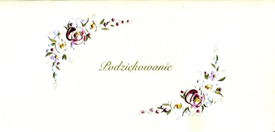 Kartolinë falënderimi Thank You DL P02, 200 g/m2, e bardhë