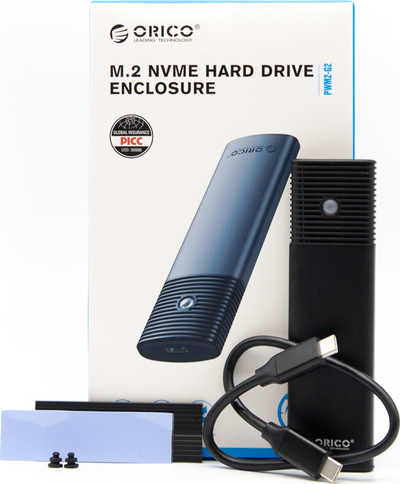 Kuti e jashtme SSD Orico PWDM2 G2, M.2 NVMe SATA, USB C 10Gbps, e zezë