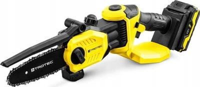 Sharje zinxhir me bateri Trotec PCHS 10-20V, 20V, me bateri dhe karikues, e verdhë e zezë