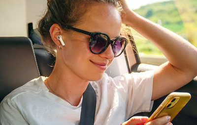 Kufje wireless Tronsmart Sounfii R4, in-ear, 12mm bas, bezhë