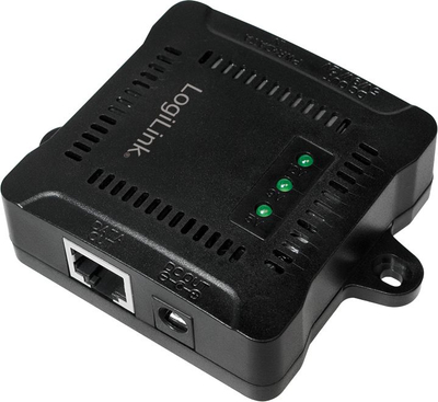 Адаптер PoE LogiLink POE005, гигабитен етернет, 24W, црн