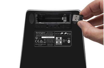 Миш со трекбол Kensington Expert Mouse Wireless, без кабел, 4 копчиња, црн