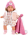 Kukull bebe Llorens Lola, 38cm, set rrobash, rozë