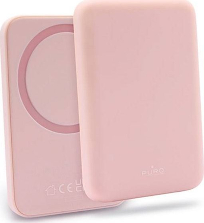 Powerbank Puro MagSafe, 4000mAh, 1x USB-C, rozë
