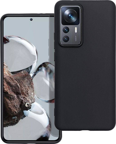 Kapak telefoni Xiaomi 12T Matt Case, gome TPU e butë, antirrëshqitës, i zi mat