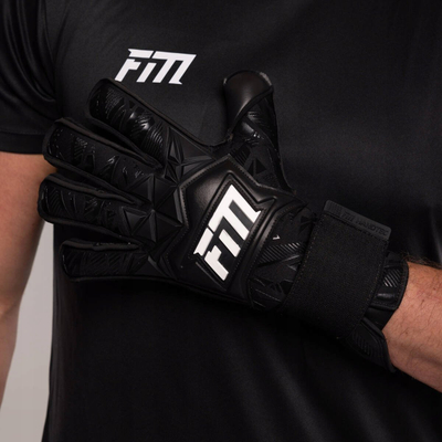 Doreza portieri Football Masters FM Invictus X Pro, nr. 10, mbyllje me Velcro, të zeza