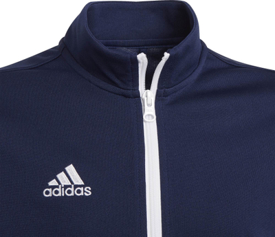 Bluzë treningu Adidas Entrada 22 Track Jr H57530, për kalamaj, me zinxhir gjithëpërgjt, blu navy