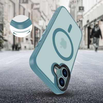 Këllëf telefoni Tech-Protect Magmat MagSafe iPhone 16, mat, teal