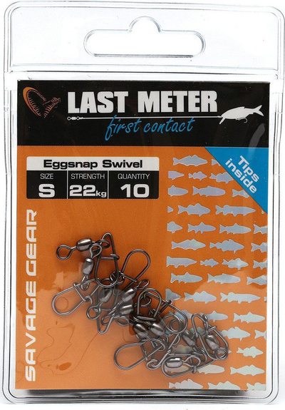 Lidhëse peshkimi Savage Gear Eggsnap Swivel S, 22 kg, 10 copë, metal