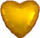 Balonë dekorativë zemër Foil Balloon Heart, 43cm, ari metalik