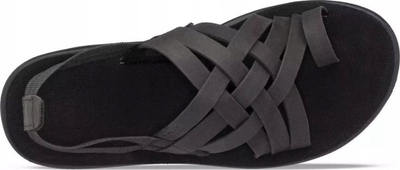 Sandale Teva Voya Strappy Leather, lëkurë, me shollë EVA, të zeza