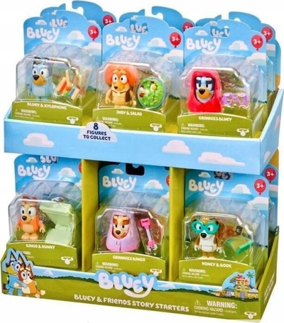 Figurë lodër Bluey Tm Toys Beginning of Play, 1 copë, 6.3 cm, me shumë ngjyra