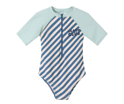Bikini te kapura me mbrojtje UPF 50+, Stripes Blues & Beyond - M