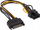 Kabllo adapteri brendshëm Akyga AK-CA-80, SATA në PCI-E 6+2 pin, 15cm