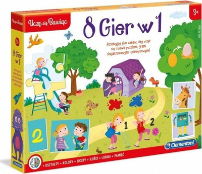 Set edukativ Clementoni Game Set 8in1, 8 lojëra në 1, për fëmijë