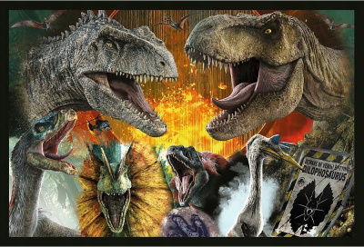 Puzzle Trefl Universal Jurassic World Prehistoric World, set me 2 puzzle, 200 copë, shumëngjyrësh