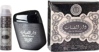 Set parfum dhe deodorant Ard Al Zaafaran Dar Al Shabaab, Eau de Parfum 100ml, për burra, i zi