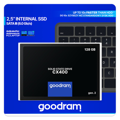 SSD диск GoodRam CX400 Gen.2, 2.5\", 128GB, SATA III