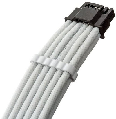 Kabllo për furnizim CableMod C-Series Pro ModMesh 12V-2x6, 16-pin në 2x 8-pin, 60cm, e bardhë