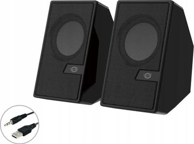 Altoparlantë kompjuteri Conceptronic BJORN02B, 2.0 kanale, 6W, Bluetooth, të zinj
