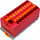 Bllok shpërndarës Phoenix Contact PTFIX 10/18X4 NS35 RD 3273640, montim në shinë DIN, i kuq