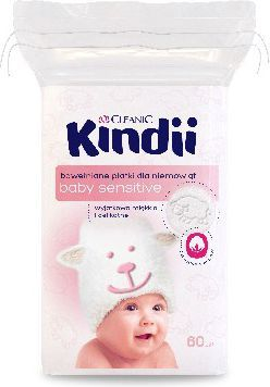 Pambuk kozmetik për foshnjë Cleanic Baby Sensitive, 60 copë