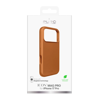 Mbulesë telefoni Puro ICON MAG PRO për iPhone 17 Pro, magnetike, portokalli