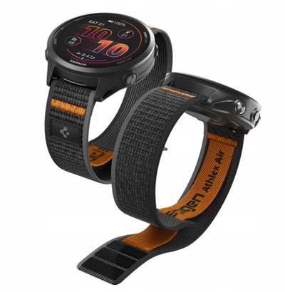 Rrip ore inteligjente Spigen Athlex Air Garmin, Quick Release 22mm, sportiv, i zi portokalli