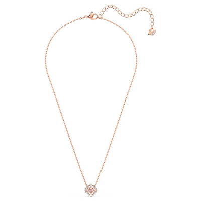 Set për femra Swarovski vathë + qafore, Rozë